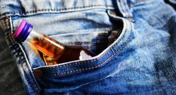 small bottle of alcohol hidden in your pocket