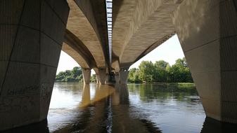 the incredible architecture of the bridge in the lake