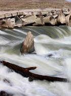 waterfall in the river view