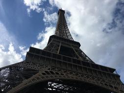 tower of paris in the clouds