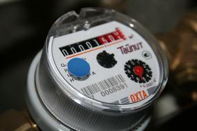 water meter with numbers