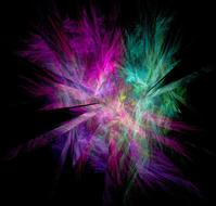 fractal pink cyan burst digital