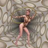 time woman caught fantasy artfully
