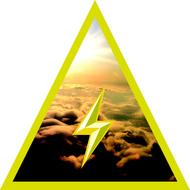 sign with thunderstorms and lightning