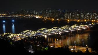 Seoul Night View Han River Hangang