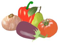 painted colored vegetables