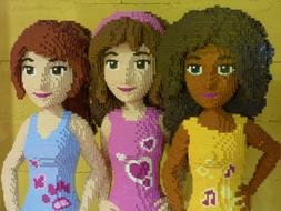 three lego dolls