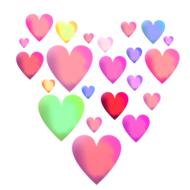 drawing of background hearts pattern