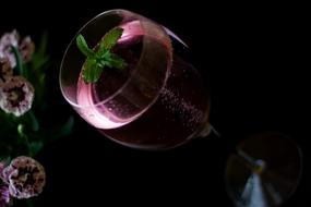 refreshing drink with mint