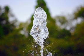 splashing water from a fountain