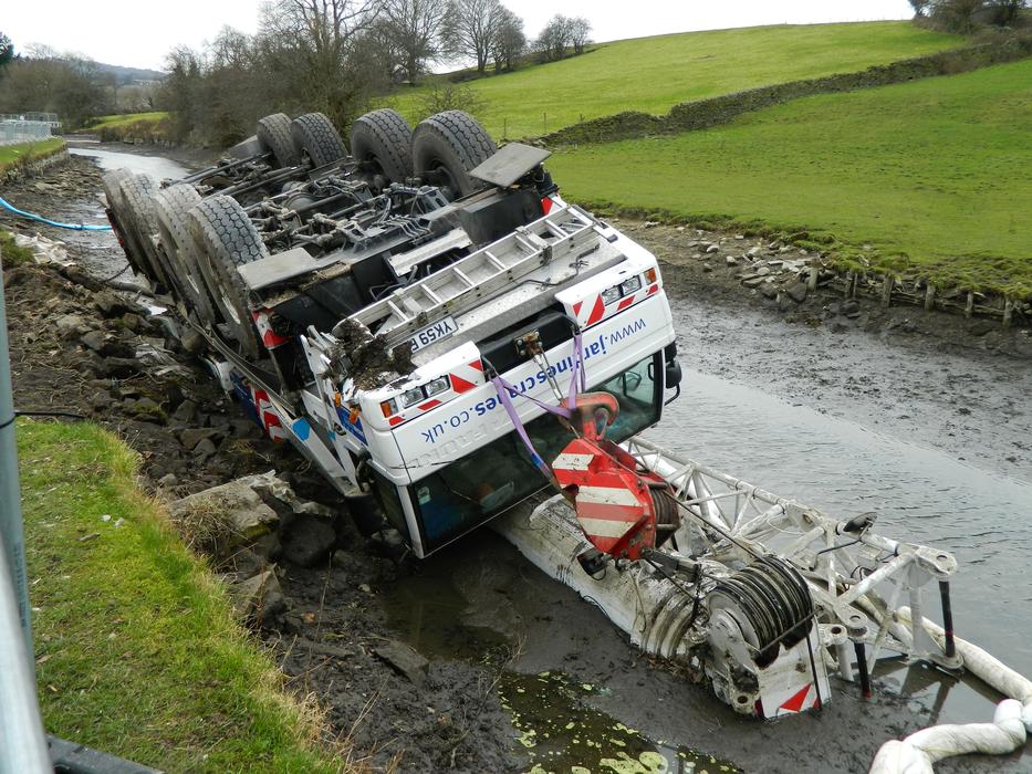 Accident Canal Crane
