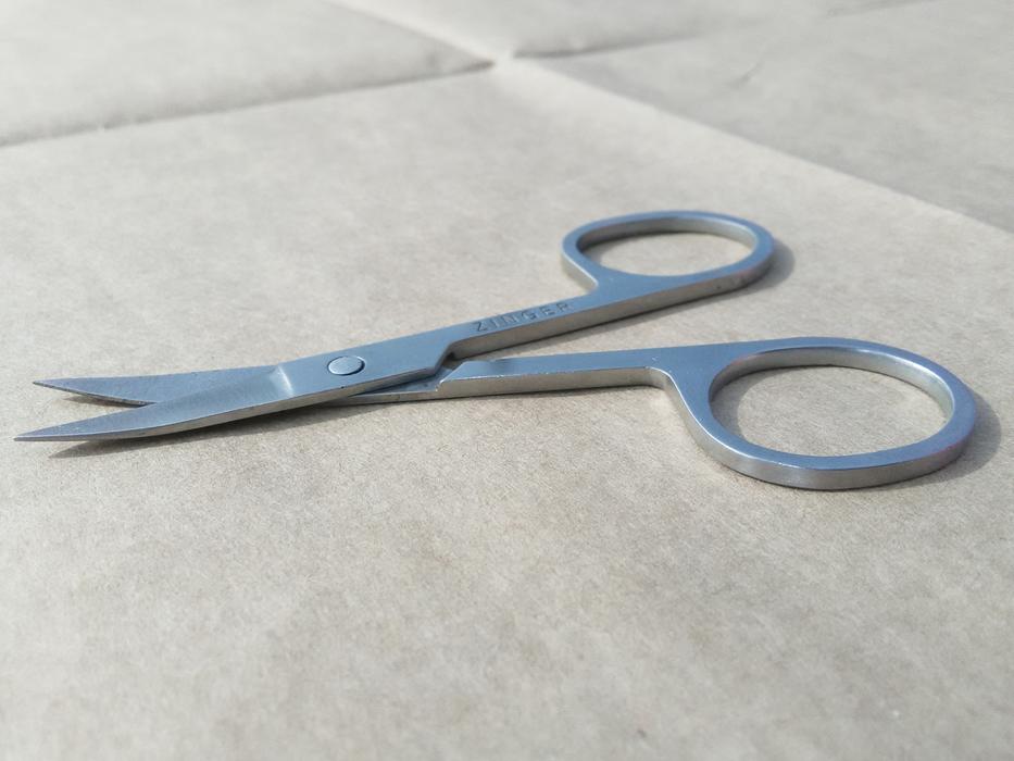 nail scissors on the table