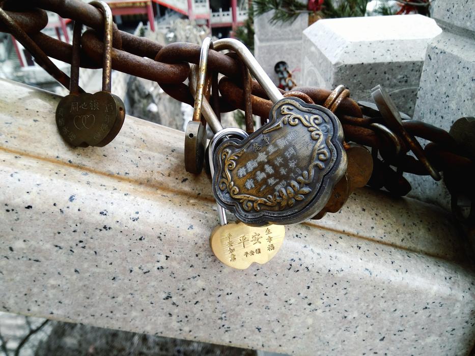 memorial locks on the fence