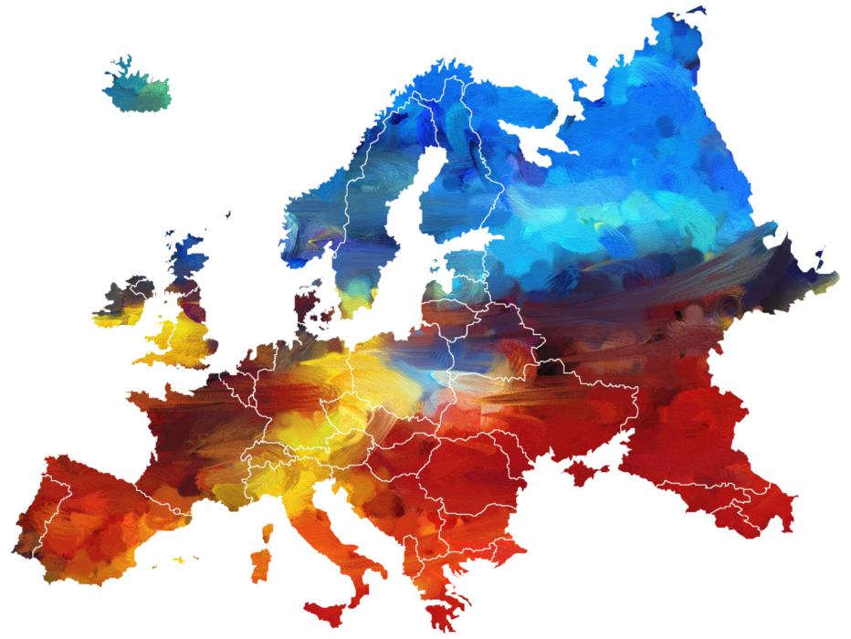 europe continent world colorful
