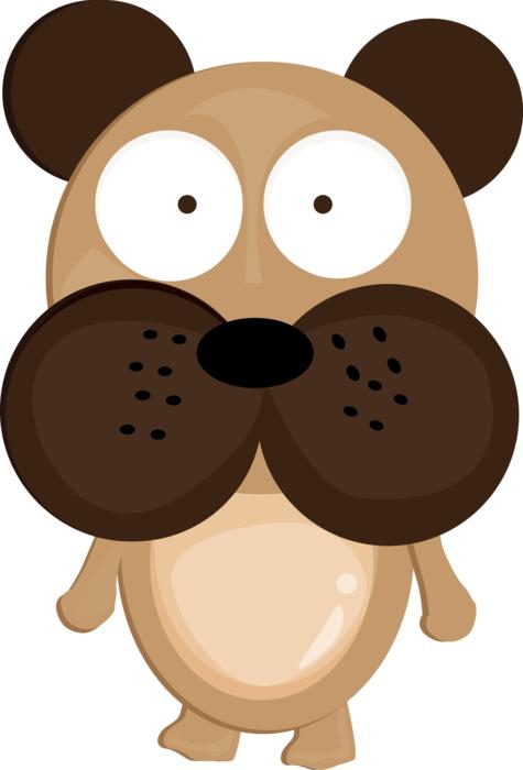 cartoon puppy with thick cheeks