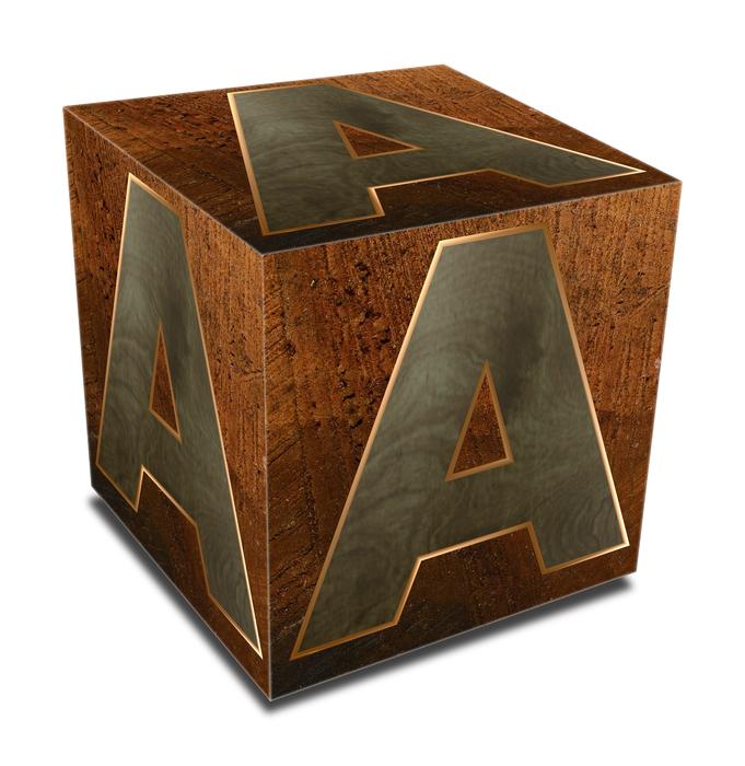 toy brick alphabet letter block 3d