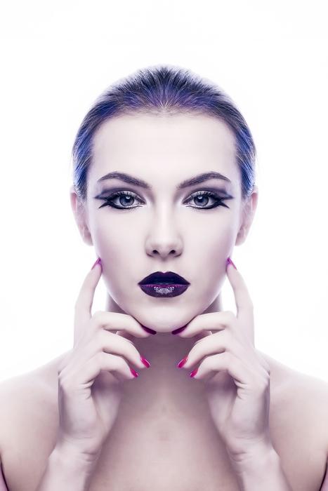 girl face with makeup