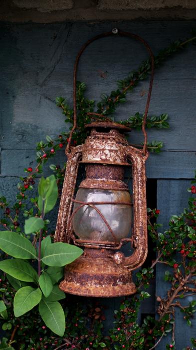 beautiful lantern in the garden at home