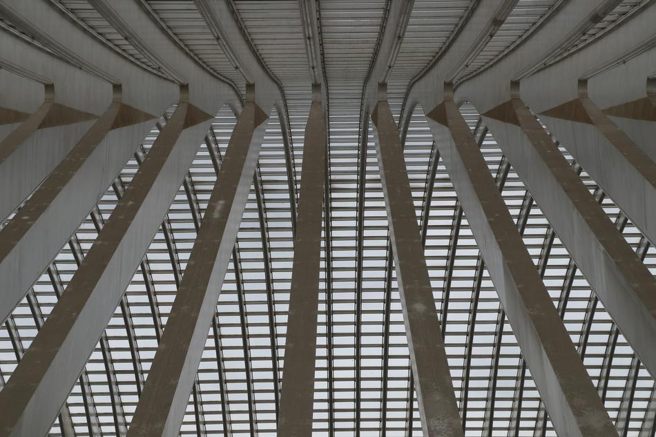 Railway Station with white glass in liege