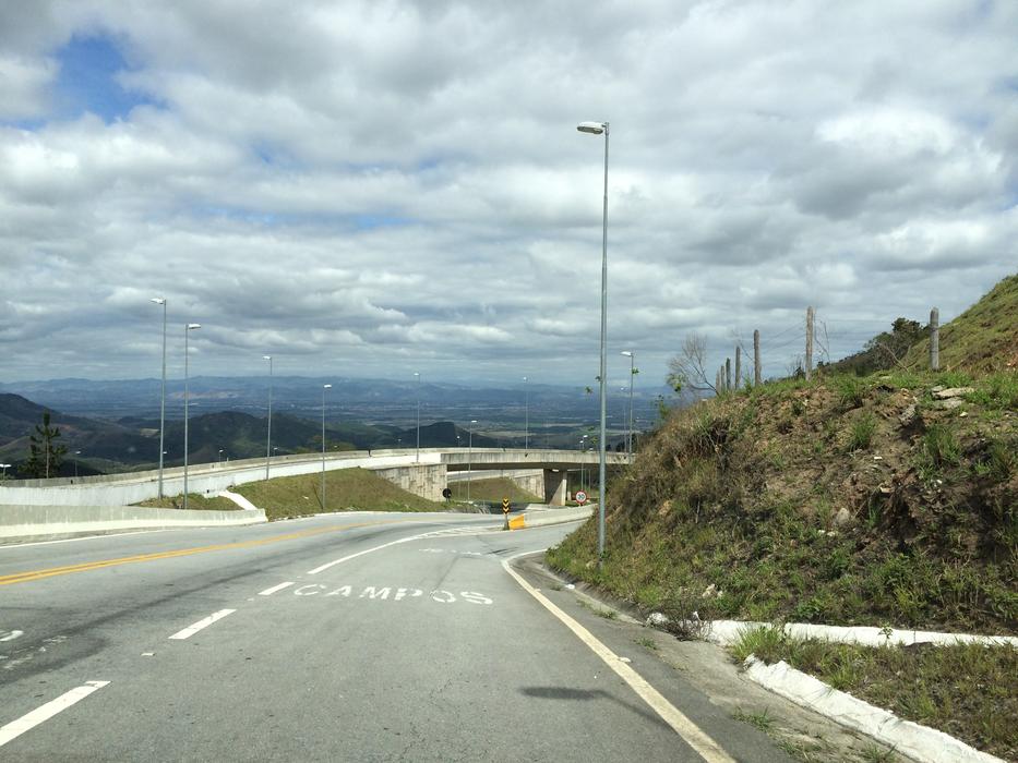road against the cloudy sky