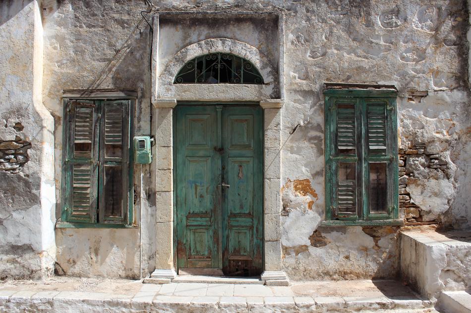 Door Rustic Greece green