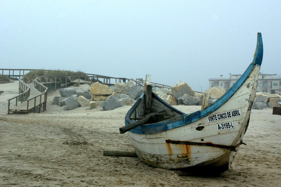 old boat on the beach