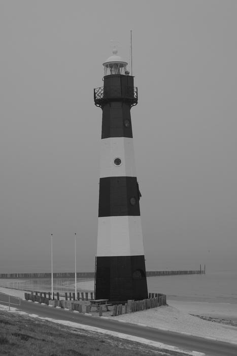 lonely and gloomy lighthouse