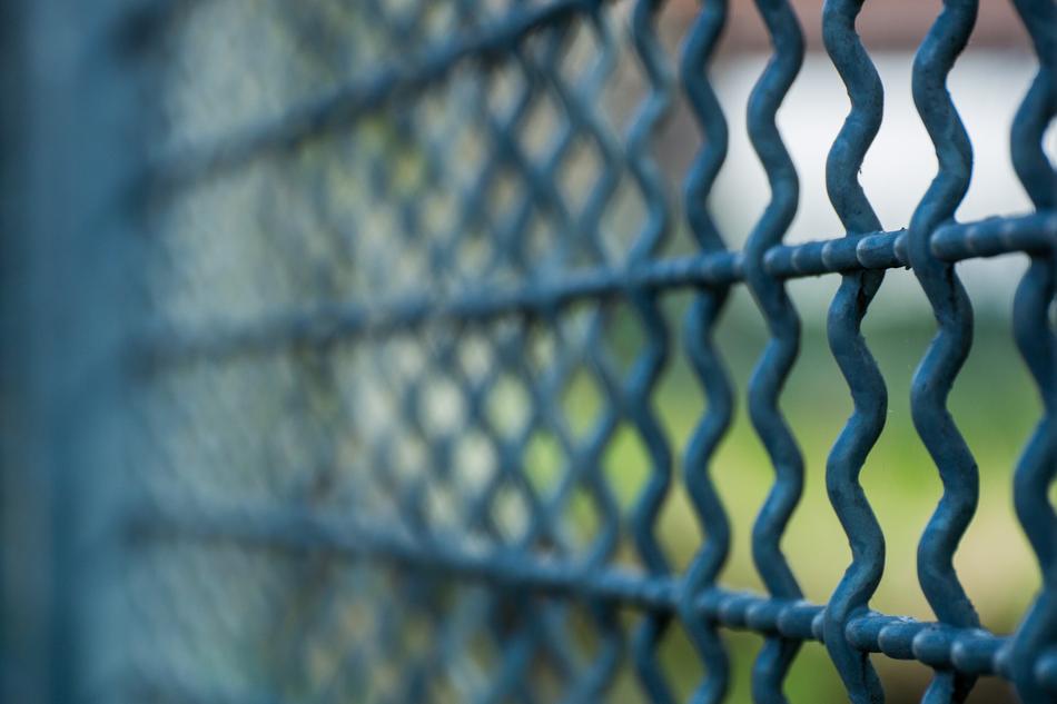 Grid Fence Imprisoned Behind