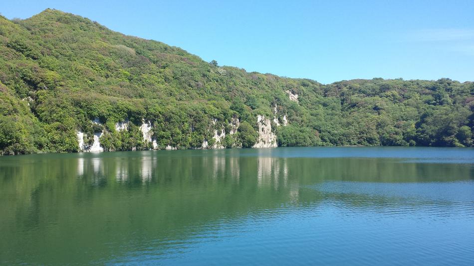 cozy lake in the mountains
