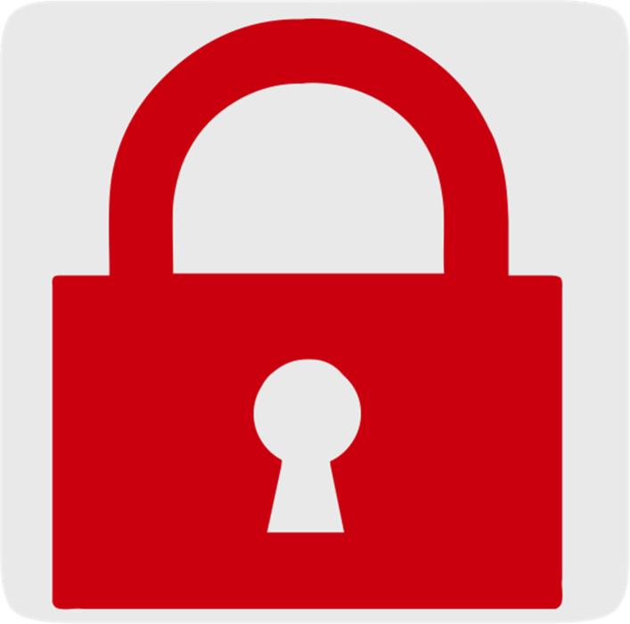 red closed lock