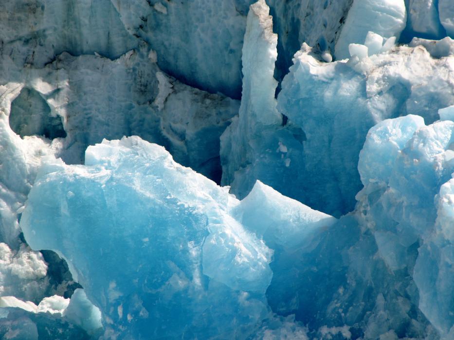 icebergs in the snow