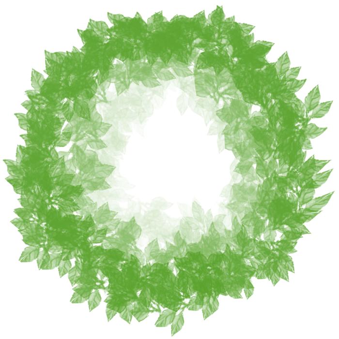 wreath border foliage green