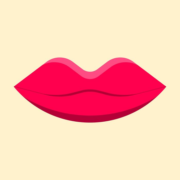 pink lips icon