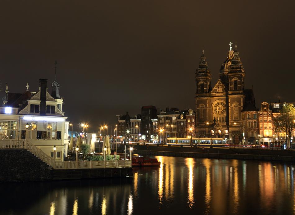 Netherlands Amsterdam Nightview