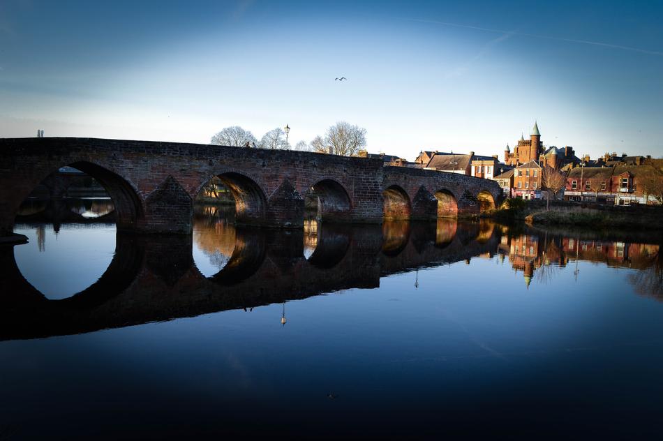 beautiful bridge over the river