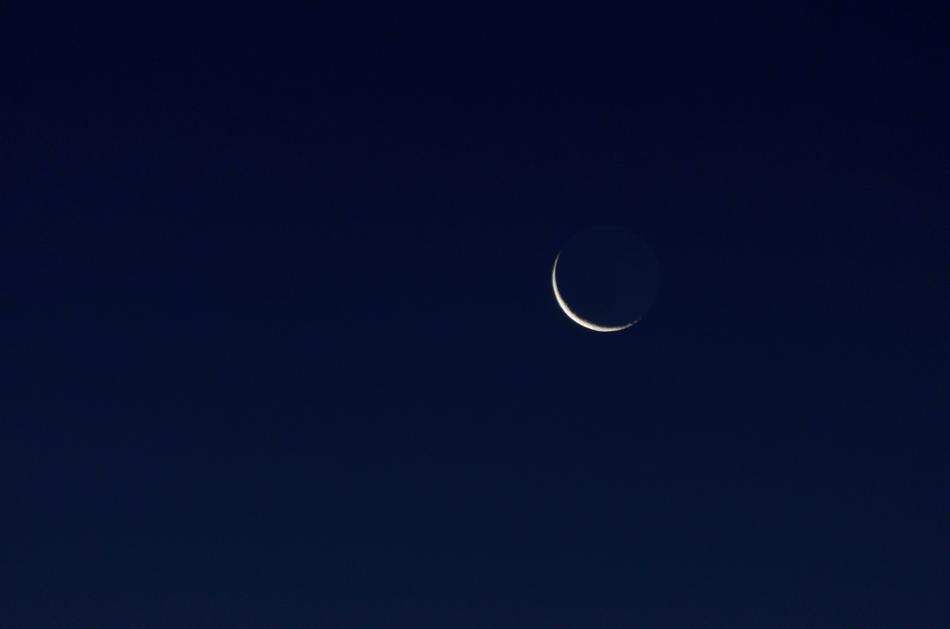 Crescent Moon Moonlit