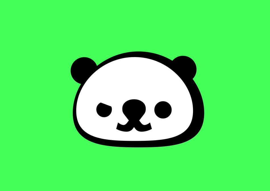 panda bear green