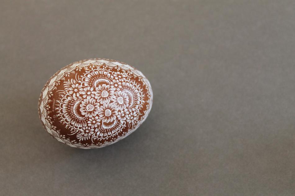 a beautifully patterned egg