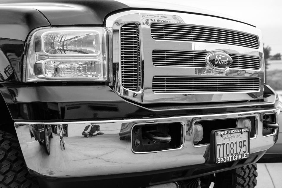 Ford Truck Grill Black And White
