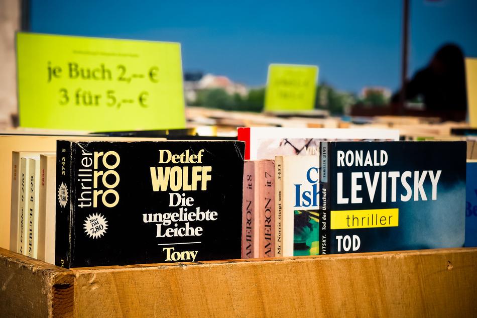 Books Sale Close Up