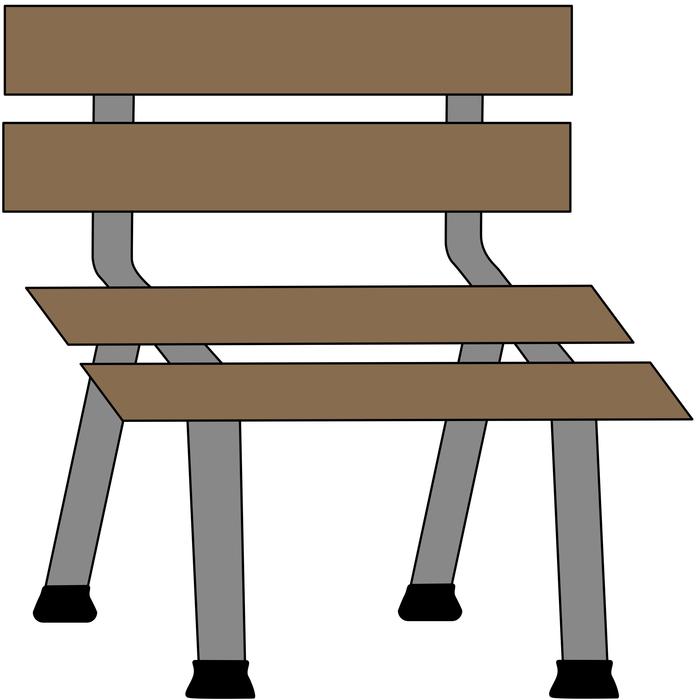 bench brown park seat chair wood