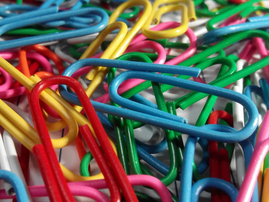 Paperclip Office Equipment Colors
