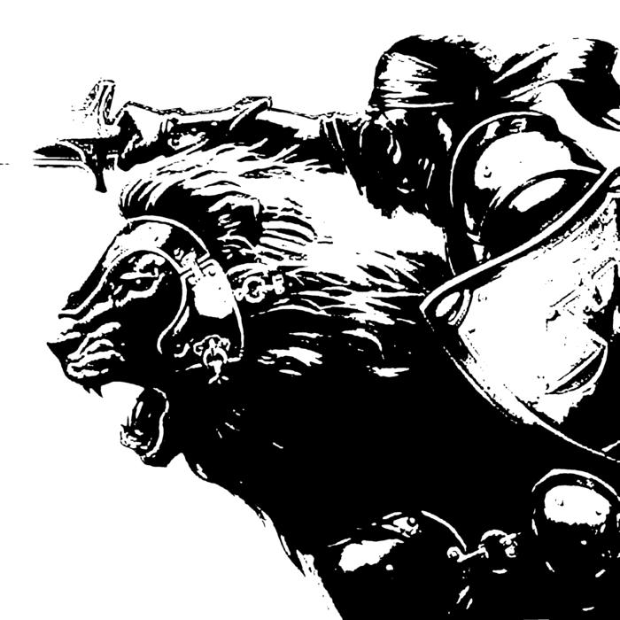 lion drawing linear