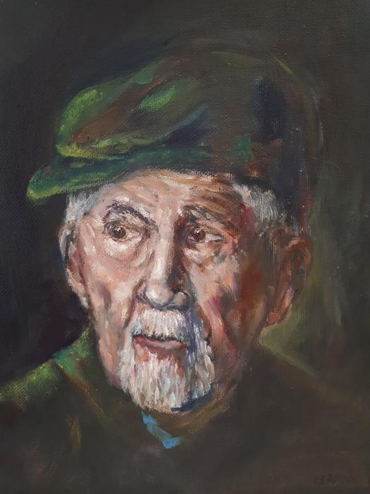 portrait of an old man in a hat