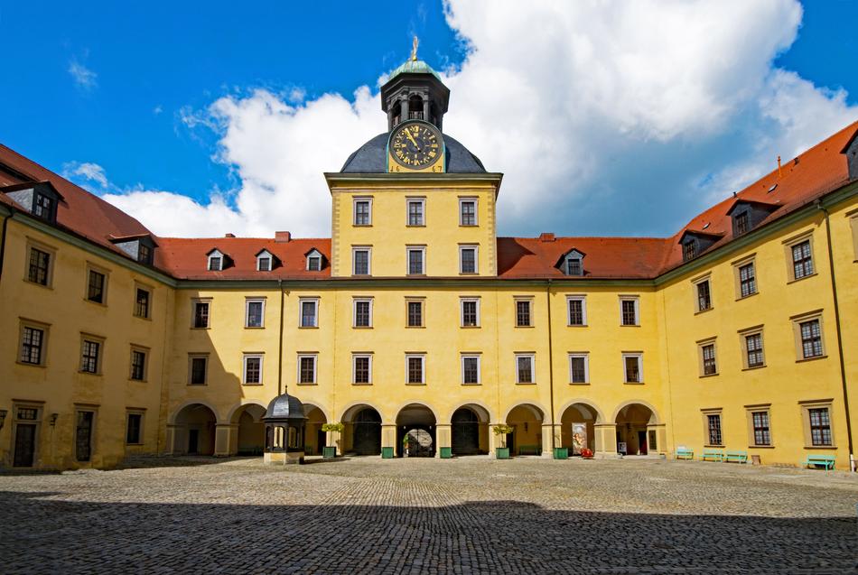 a castle with an area