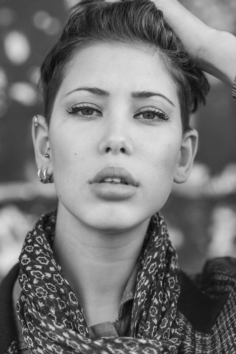 Black And White Model Woman