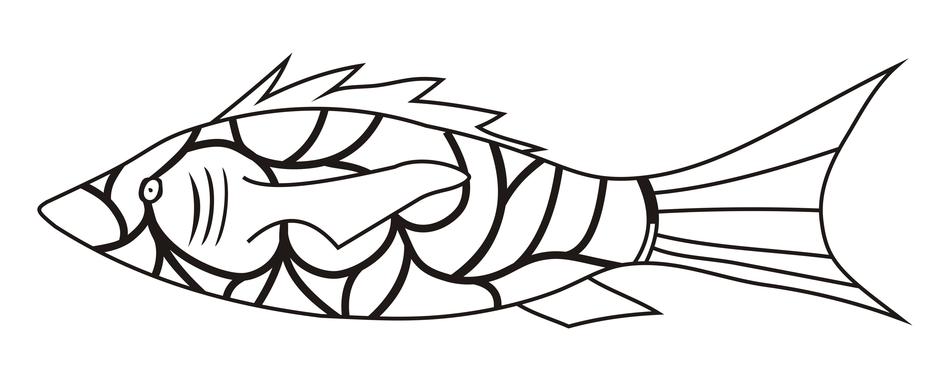 fish symbol vector no background