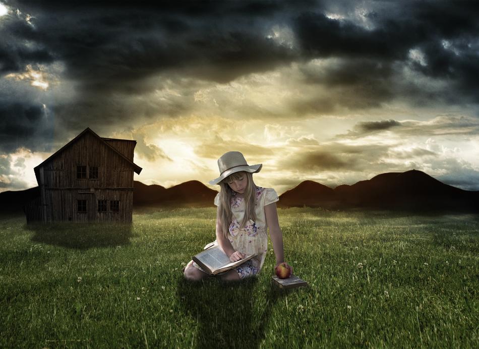 Meadow The Little Girl Dark