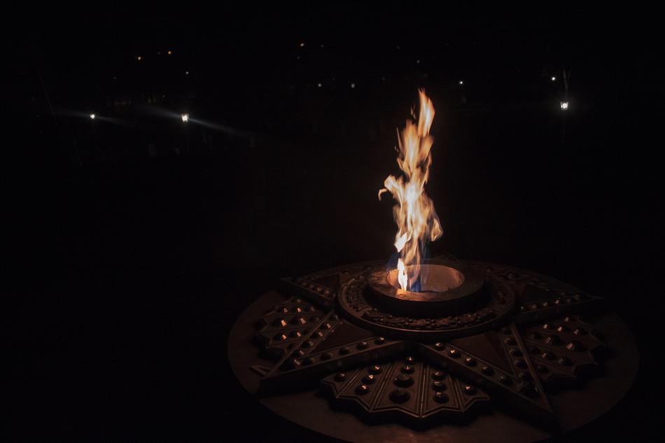eternal flame in the park