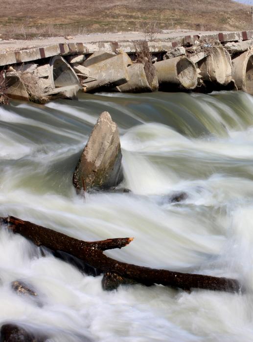 waterfall in the river view